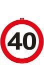 40 jaar verkeersbord deurbord