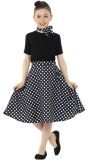 50s polka dot rok zwart