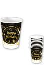 6 drinkbekers "Happy Birthday" 240 ml