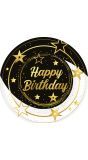 6 eetborden "Happy Birthday"
