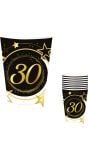 6 papieren drinkbekers 30 jaar 240 ml