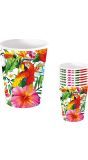 6 papieren drinkbekers Hawaii 240 ml