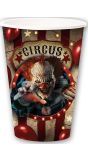6 papieren drinkbekers horror clown 355 ml halloween