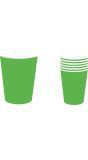 6 papieren drinkbekers neon groen 240 ml