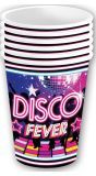 6 papieren drinkbekers retro disco 240 ml