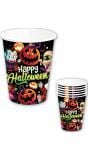 6 papieren drinkbekers vrolijke halloween monsters