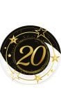 6 papieren eetborden 20 jaar