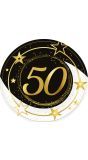 6 papieren eetborden 50 jaar