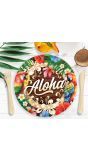 6 papieren eetborden Aloha Hawaii
