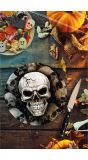 6 papieren eetborden schedels halloween