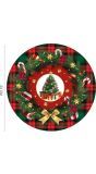 6 papieren kerst eetborden kerstboom