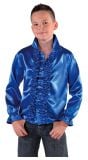 60s blouse blauw jongens/meisjes