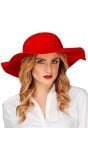 60s dames hoed rood