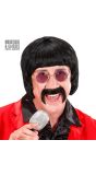 60s popster pruik zwart