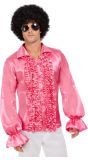 60'S Ruffled Shirt Mannen Roze