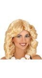 70's Pruik Blonde Slag voor Vrouwen