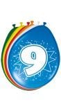 8 feestelijke verjaardag ballonnen 9 jaar