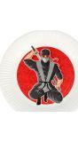 8 papieren Ninja Bordjes