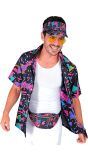 80s Disco Shirt Mannen en Vrouwen Zwart