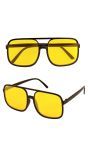 80s Hiphop Zonnebril Geel Dames Mannen