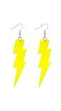 80s Neon Gele Bliksem Oorbellen Vrouwen