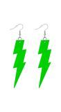 80s Neon Groene Bliksem Oorbellen Vrouwen