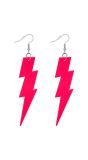 80s Neon Roze Bliksem Oorbellen Vrouwen