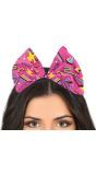 80's Roze Vlinderstrik Haarband