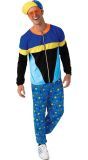 90s Fout Trainingspak Verkleedkleding Blauw Heren