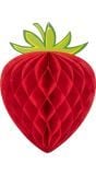 Aardbei papieren honingraat decoratie