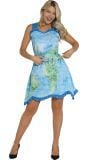 Aarde jurk wereldkaart outfit dames