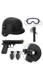 Accessoiresset SWAT Kind Zwart