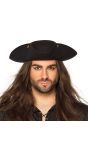 Admiraal tricorn hoed zwart