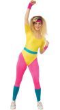 Aerobics 80s Kostuum Geel Retro Dames