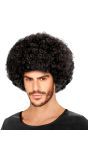 Afro pruik zwart