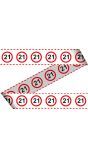 Afzetlint 21 jaar verkeersbord wit