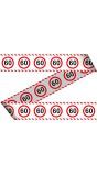 Afzetlint 60 jaar verkeersbord wit