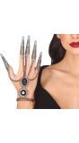 Armband met metalen vinger versiering halloween