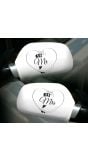 Autospiegelhoezen bruiloft mr mrs 2 stuks