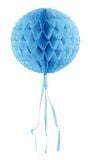 Baby blauwe honingraat bol decoratie