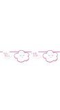 Babyshower roze meisje slinger 4 meter