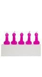 Bachelorette roze piemel kaarsjes set