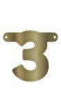 Banner cijfer 3 metallic goud