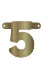 Banner cijfer 5 metallic goud