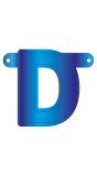 Banner letter D blauw