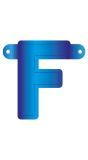 Banner letter F blauw