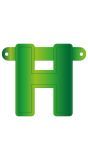 Banner letter H lime groen