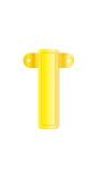 Banner letter I geel