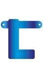 Banner letter L blauw