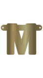 Banner letter M metallic goud